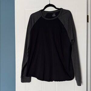 George Black Body with Gray Raglan Long-Sleeve Shirt